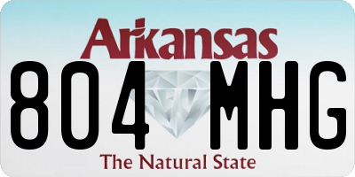 AR license plate 804MHG