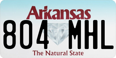 AR license plate 804MHL