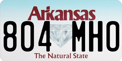 AR license plate 804MHO