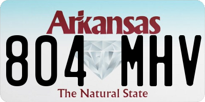 AR license plate 804MHV