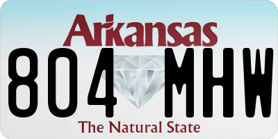AR license plate 804MHW