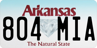 AR license plate 804MIA