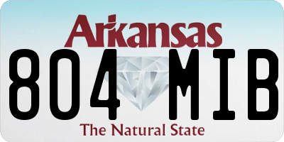 AR license plate 804MIB