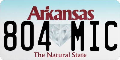 AR license plate 804MIC