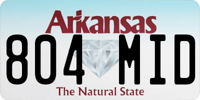 AR license plate 804MID