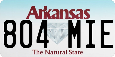 AR license plate 804MIE