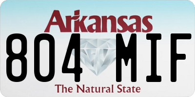 AR license plate 804MIF