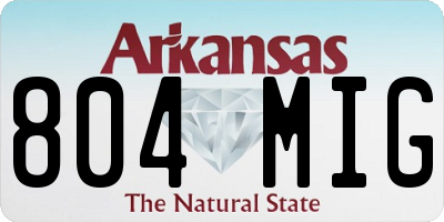 AR license plate 804MIG