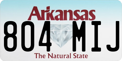 AR license plate 804MIJ