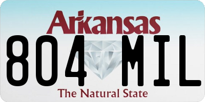 AR license plate 804MIL