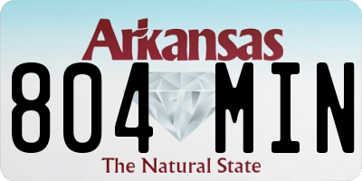 AR license plate 804MIN