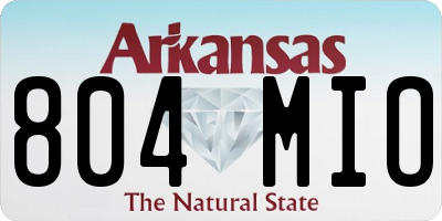 AR license plate 804MIO