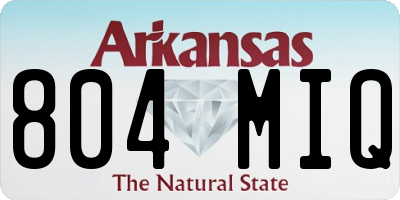 AR license plate 804MIQ