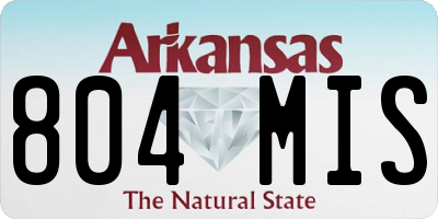 AR license plate 804MIS