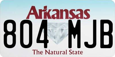 AR license plate 804MJB