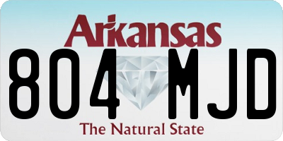 AR license plate 804MJD