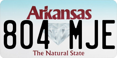 AR license plate 804MJE