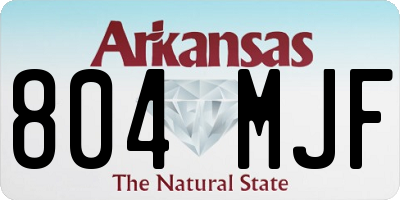 AR license plate 804MJF