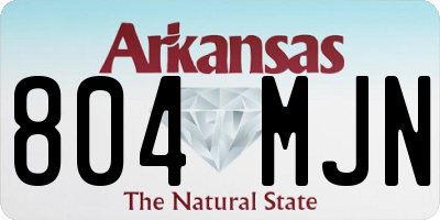 AR license plate 804MJN