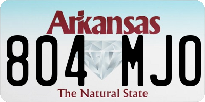 AR license plate 804MJO