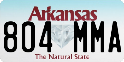 AR license plate 804MMA