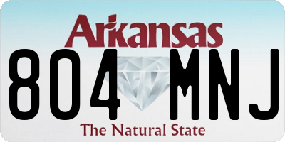 AR license plate 804MNJ