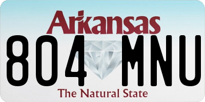 AR license plate 804MNU