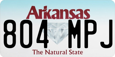 AR license plate 804MPJ