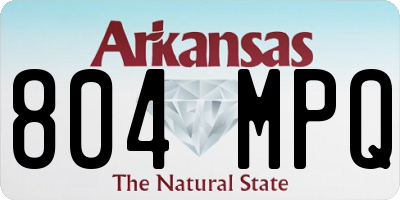 AR license plate 804MPQ