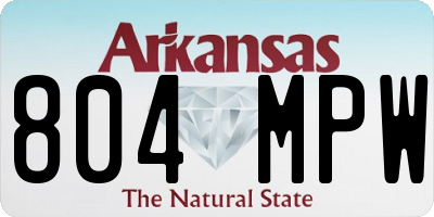 AR license plate 804MPW