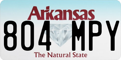 AR license plate 804MPY