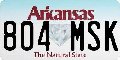 AR license plate 804MSK