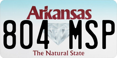 AR license plate 804MSP