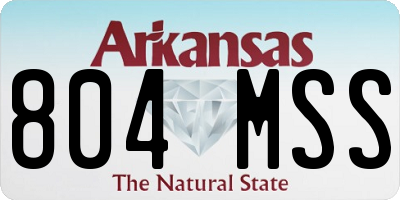 AR license plate 804MSS