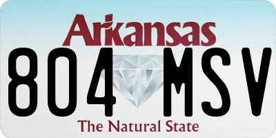 AR license plate 804MSV