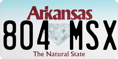 AR license plate 804MSX