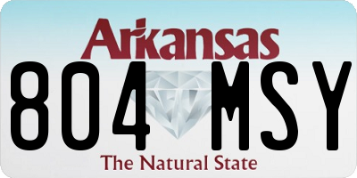 AR license plate 804MSY