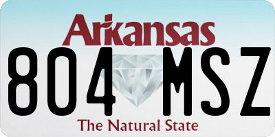 AR license plate 804MSZ