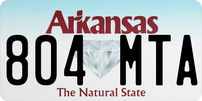 AR license plate 804MTA