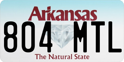 AR license plate 804MTL