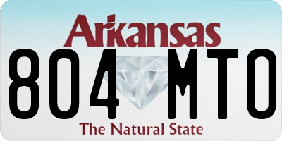 AR license plate 804MTO