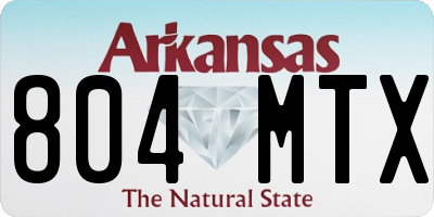 AR license plate 804MTX