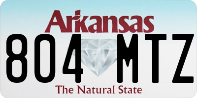 AR license plate 804MTZ