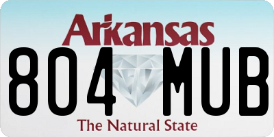 AR license plate 804MUB