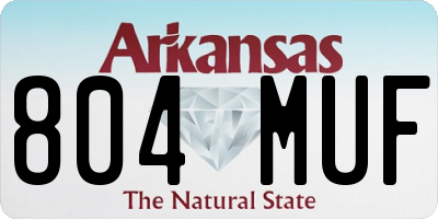 AR license plate 804MUF