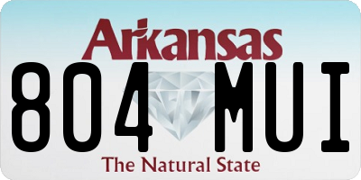 AR license plate 804MUI