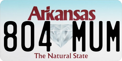 AR license plate 804MUM