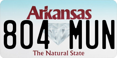 AR license plate 804MUN