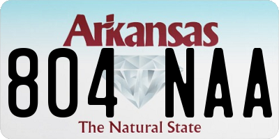 AR license plate 804NAA