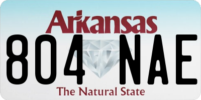 AR license plate 804NAE